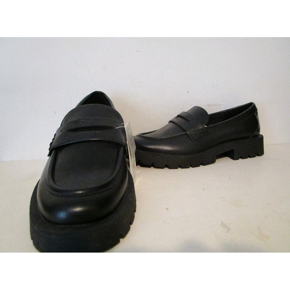 A New Day Women Black Strap archie Loafers Slip On size 6